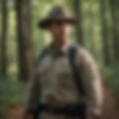 Ranger patrolling trails in Maryland park