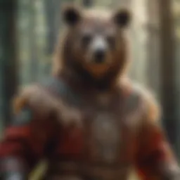 Enigmatic Masked Bear Dancer