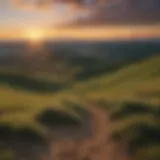 Breathtaking Sunrise Over Max Patch Mountain Panoramic view of Max Patch Mountain at sunrise