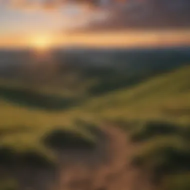 Breathtaking Sunrise Over Max Patch Mountain Panoramic view of Max Patch Mountain at sunrise