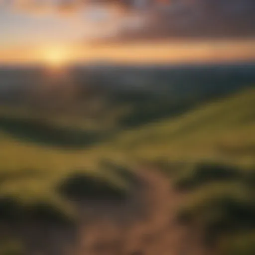 Breathtaking Sunrise Over Max Patch Mountain Panoramic view of Max Patch Mountain at sunrise