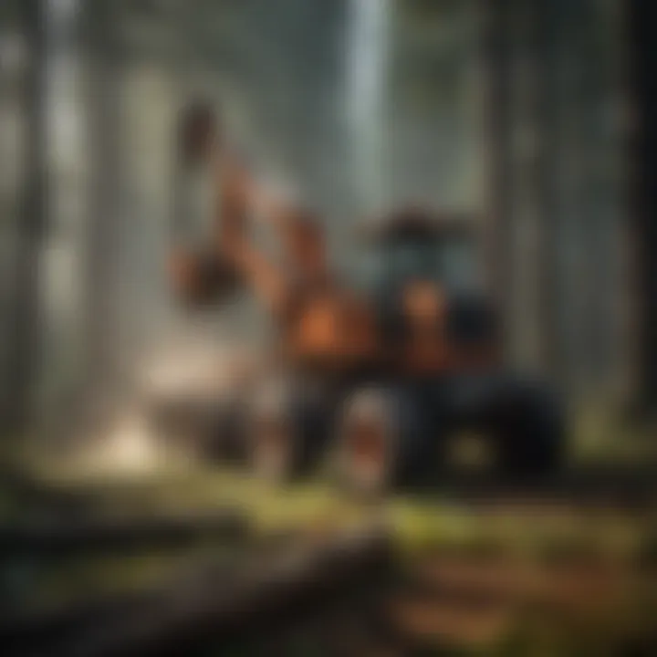 Elegance in Motion: Log Skidder's Mechanical Precision Mechanical Precision of Log Skidder in Action