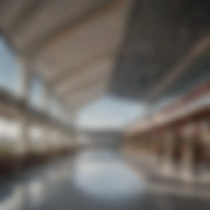 Interior of Mesa Airport showcasing modern architecture