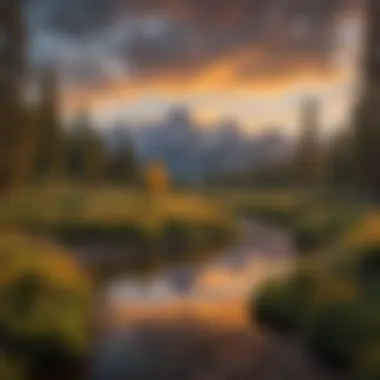Mesmerizing Sunset Over Teton Mountains