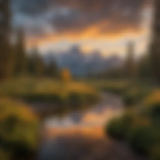 Mesmerizing Sunset Over Teton Mountains