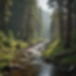 Breathtaking view of the Middle Fork landscape showcasing dense forests and winding rivers