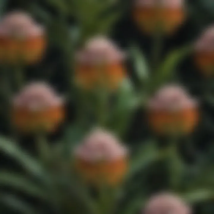 Detailed illustration of different milkweed species highlighting their variations