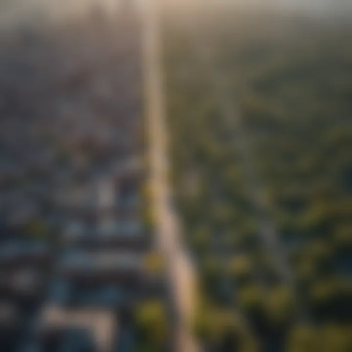 Aerial view of Minneapolis showcasing urban tree canopy