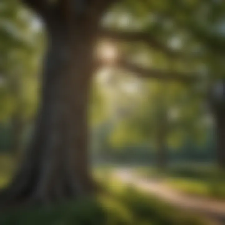 Diverse tree species in a Minneapolis urban park