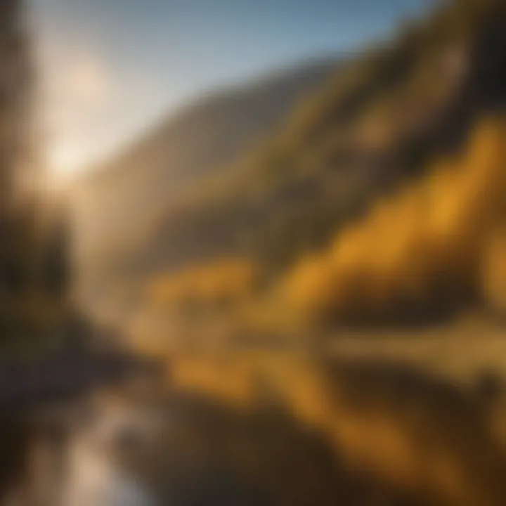 Stunning landscape of Minturn's fishing area during sunset