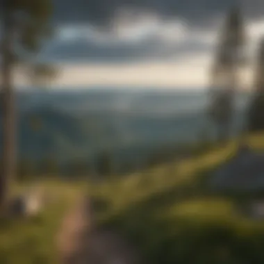 Group of hikers enjoying a panoramic view from a mountain peak in Missoula