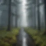 Misty Forest Enveloped in Polluted Haze