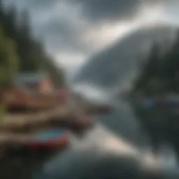 Misty Harbor in Juneau Alaska