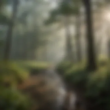 Misty Morning in Mississippi Woodlands