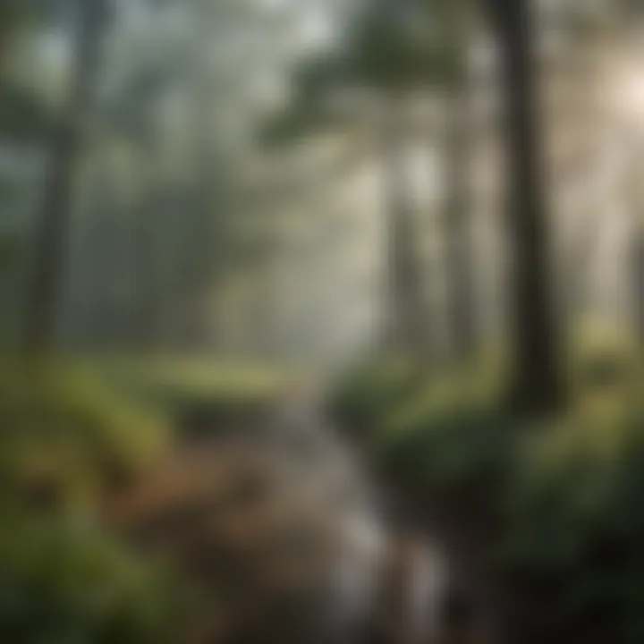 Misty Morning in Mississippi Woodlands