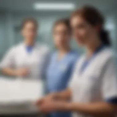 Collaborative Nursing Team in State-of-the-Art Facility Nursing team in modern hospital
