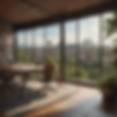 Modern workspace overlooking Sonora City skyline