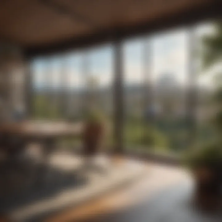 Modern workspace overlooking Sonora City skyline