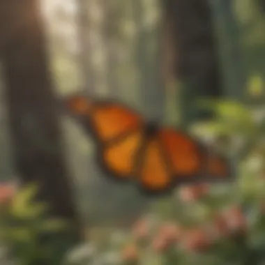 Aerial Grace: The Monarch Butterfly in Flight Monarch Butterfly in Flight