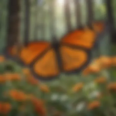 Floral Harmony: The Monarch Butterfly Pollinating Flowers Monarch Butterfly Pollinating Flowers