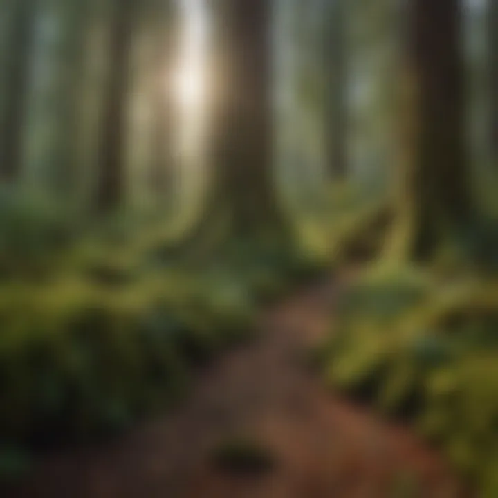 Moss-Covered Forest Floor in Redwood Forest