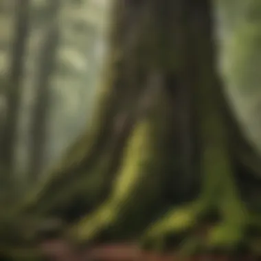 Ancient Guardian of the Woods Moss-Covered Old Growth Tree