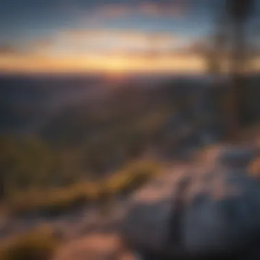 Panoramic sunset view from Mount Lemmon peak