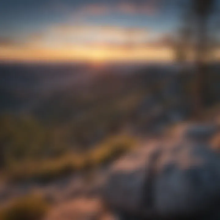 Panoramic sunset view from Mount Lemmon peak