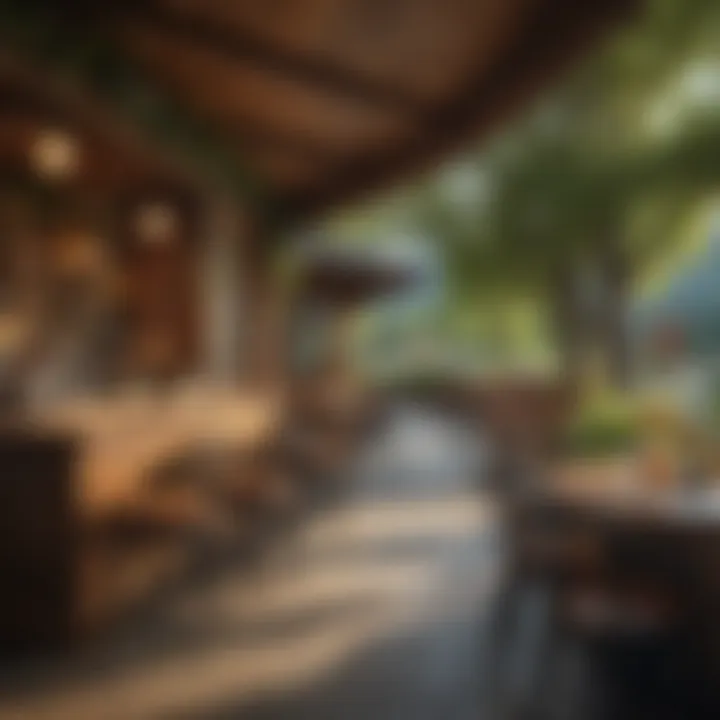 Picturesque cafe terrace in Mountain Home, Idaho