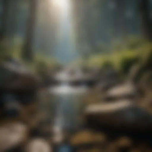 Crystal-clear mountain spring water