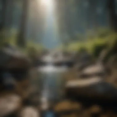 Pristine Mountain Spring Water Crystal-clear mountain spring water