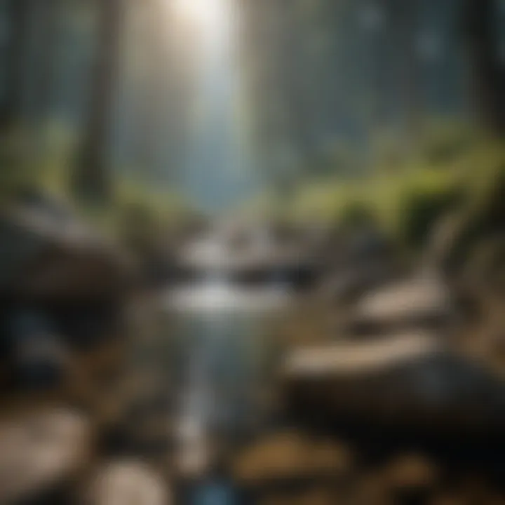 Pristine Mountain Spring Water Crystal-clear mountain spring water