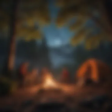 Campfire Gathering Under Starlit Sky