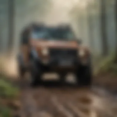 Tackling the Muddy Path Muddy 4x4 trail challenging adventurous spirit