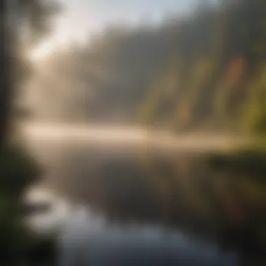Mysterious Fog Blanket over Roberts Lake at Dawn