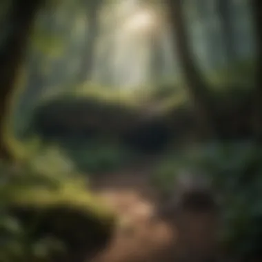 Mysterious Snake Den in Lush Forest Setting