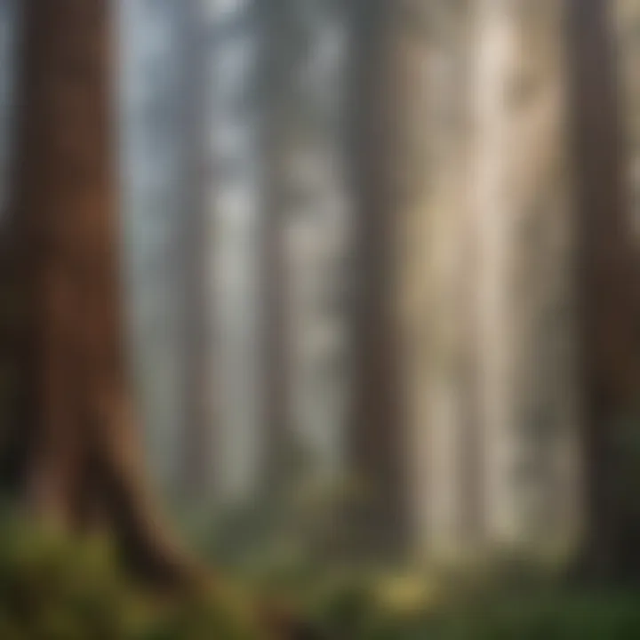 Mystical Fog Among Sequoia Trees