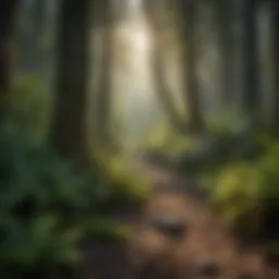 Lush forest showcasing various stages of plant growth