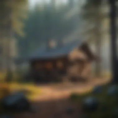 Rustic Ranger Station Amidst Wilderness National Park Ranger Station