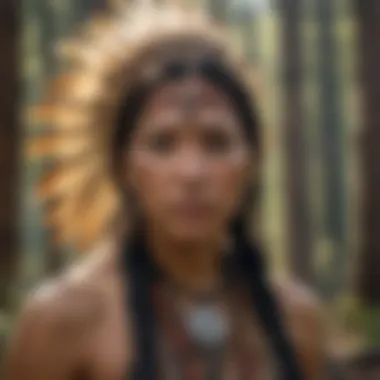 Artistic Representation of Native American Resilience Native American Resilience Artwork