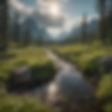 Breathtaking view of Glacier National Park's backcountry scenery