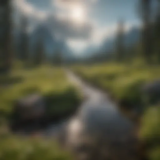 Pristine Wilderness of Glacier National Park Breathtaking view of Glacier National Park's backcountry scenery