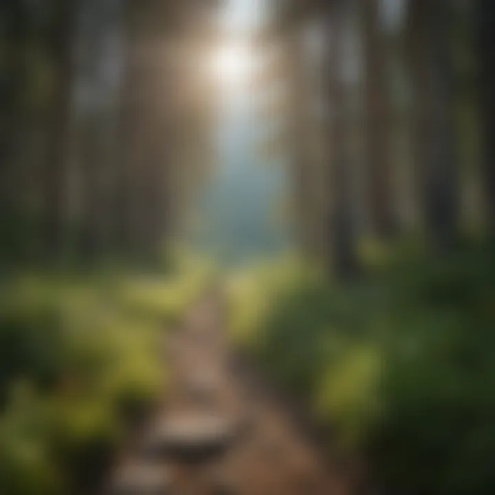 A tranquil trail leading into Glacier National Park's remote areas