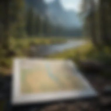 Map highlighting backcountry reservation zones in Glacier National Park