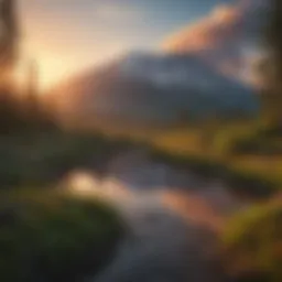 Scenic view of Mount St. Helens during sunrise