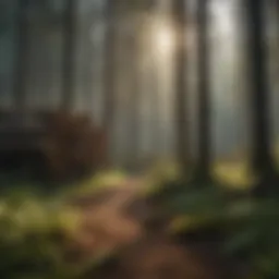 A serene forest landscape showcasing sustainable forestry practices.
