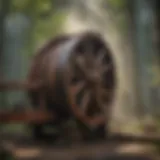 Historical saw mill operation showcasing traditional techniques