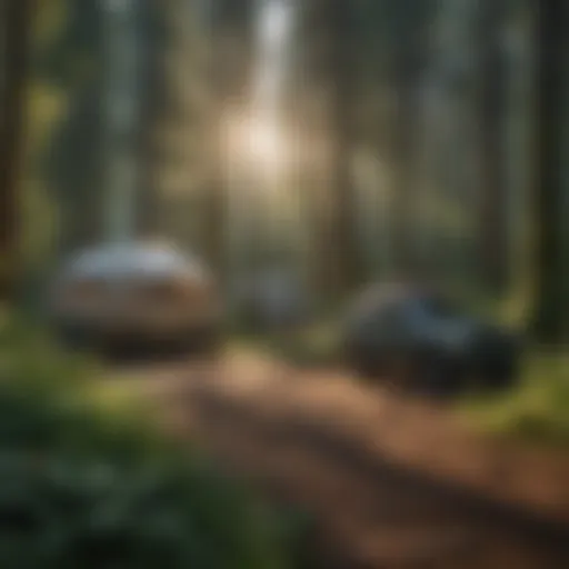 Scenic view of a Washington State campground surrounded by lush trees
