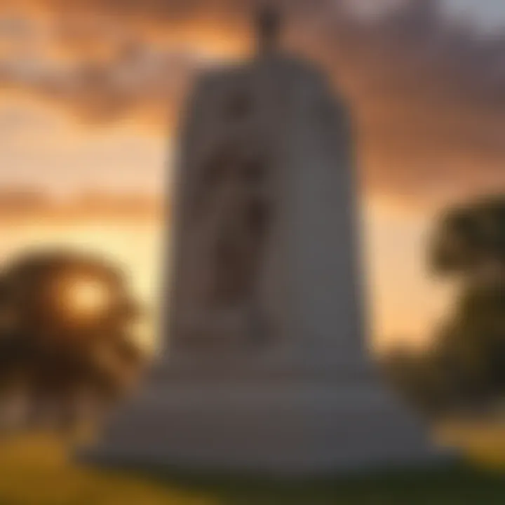 Sunset casting a warm glow on the Nebraska Monument