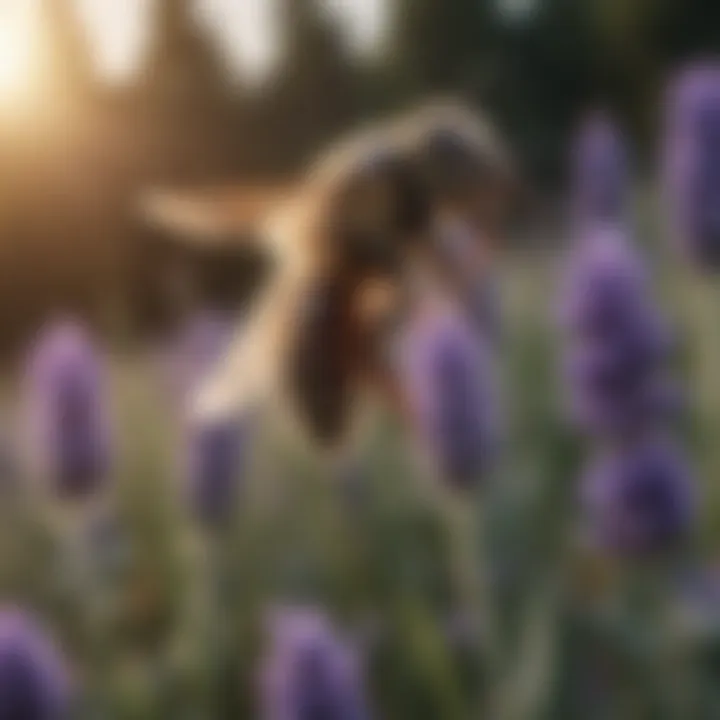 Bee on Lavender Blossom